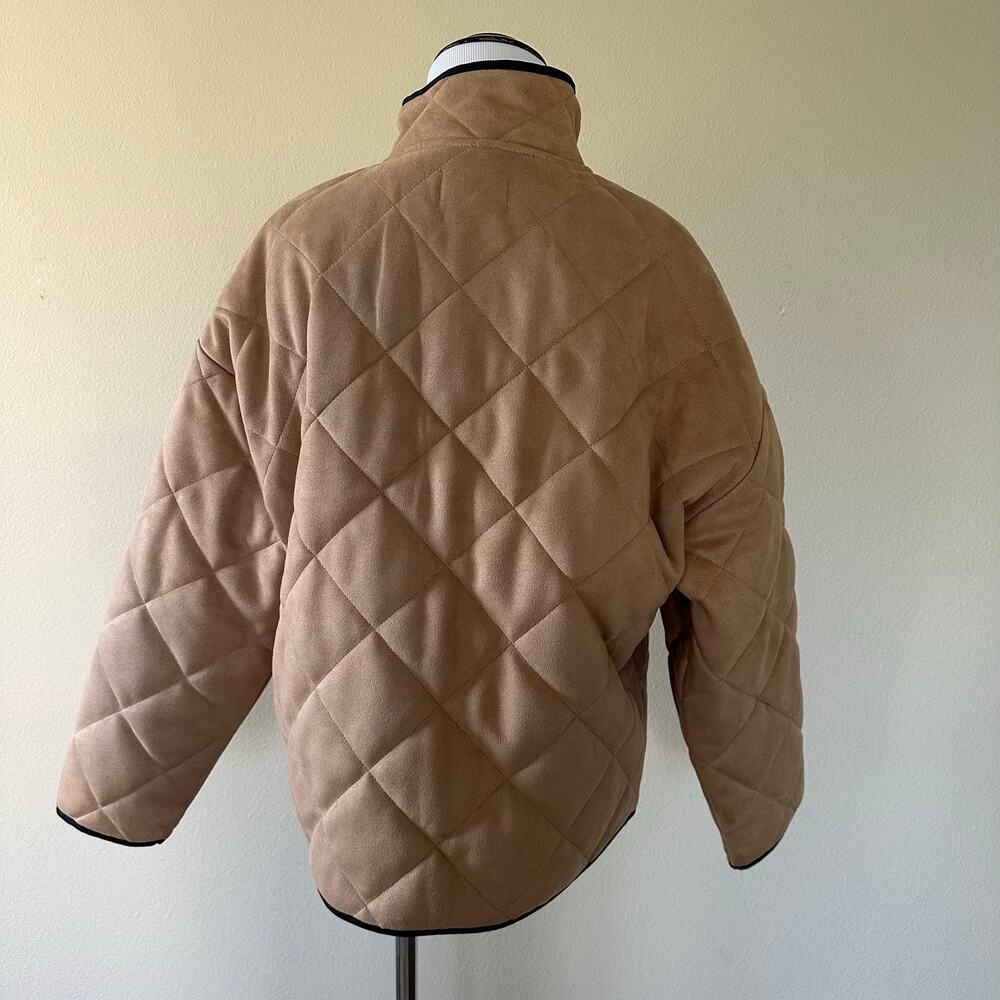 Z Supply Quilted Puff Lightweight Jacket Tan Color Size S - Picture 5 of 12